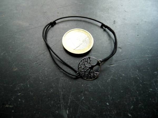 Armband, Symbolarmband, Sterlingsilber, Baum des Lebens, Gummi, verstellbar, Frauen, Mädchen