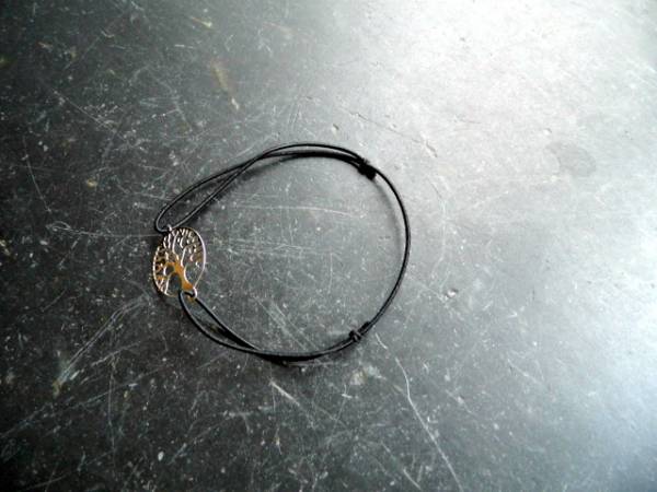 Armband, Symbolarmband, Sterlingsilber, Baum des Lebens, Gummi, verstellbar, Frauen, Mädchen