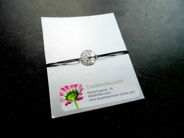 Armband, Symbolarmband, Sterlingsilber, Baum des Lebens, Gummi, verstellbar, Frauen, Mädchen