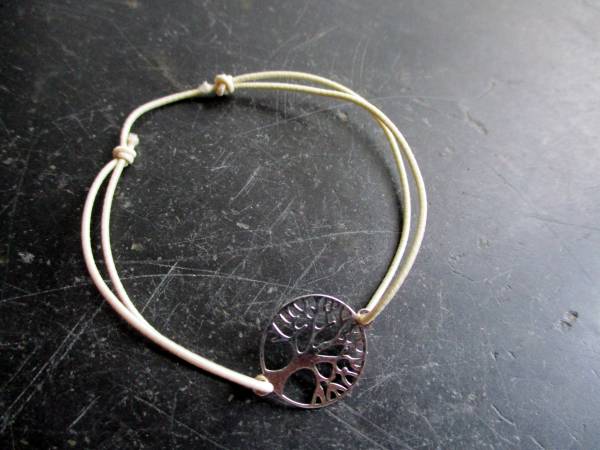 Armband, Gummi, verstellbar, Baum des Lebens, Silber, Schmuck, Unisex