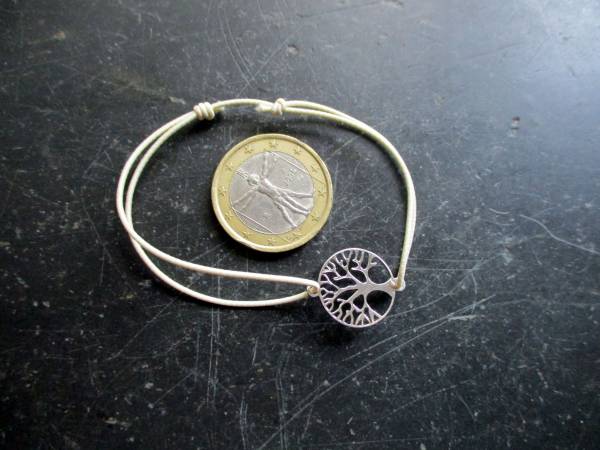 Armband, Gummi, verstellbar, Baum des Lebens, Silber, Schmuck, Unisex