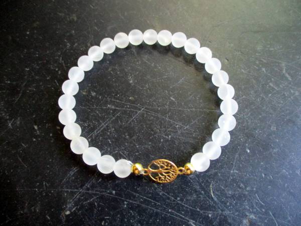 Armband, Bergkristall, Silber, vergoldet, Baum des Lebens, Schmuck, Symbolarmband