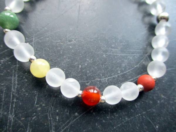 Armband, Chakra Armband, Edelsteine, bunt, Schmuck, Frauen, Bergkristall