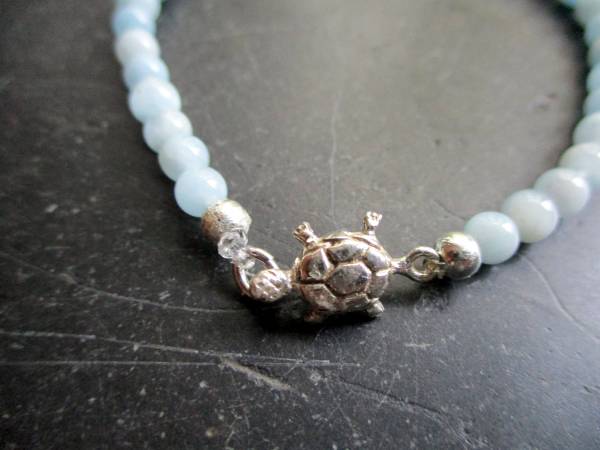 Armband, Chalcedon, hellblau, Schildkröte, Sterlingsilber, Schmuck, Frauen