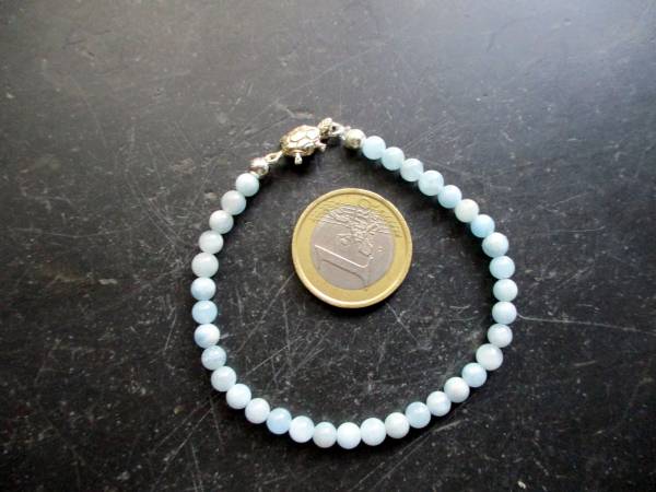 Armband, Chalcedon, hellblau, Schildkröte, Sterlingsilber, Schmuck, Frauen