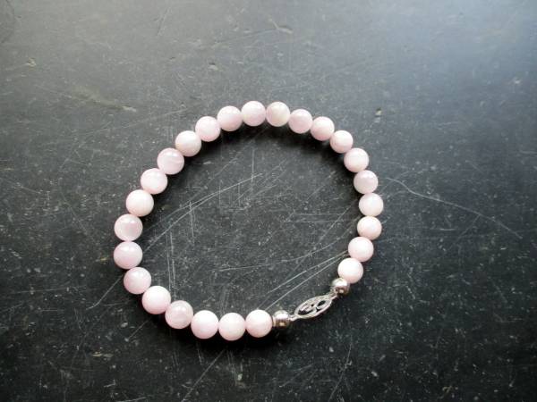 Armband, Symbolarmband, Rosenquarz, Rose, Sterlingsilber, Schmuck, Frauen