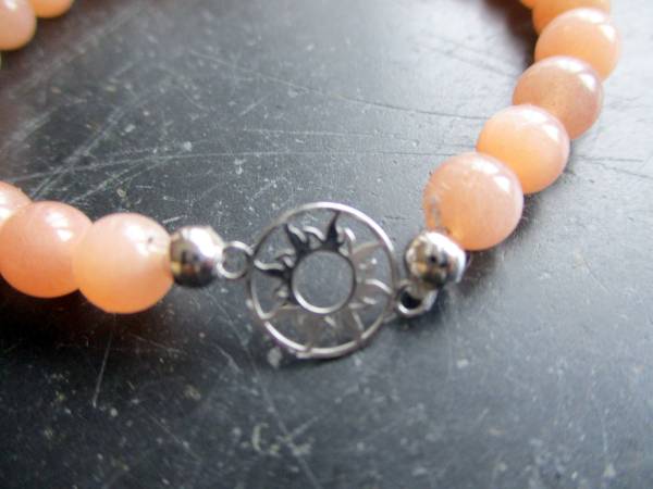 Armband, Symbolarmband, Mondstein, Sonne, Sterlingsilber, Schmuck, Frauen