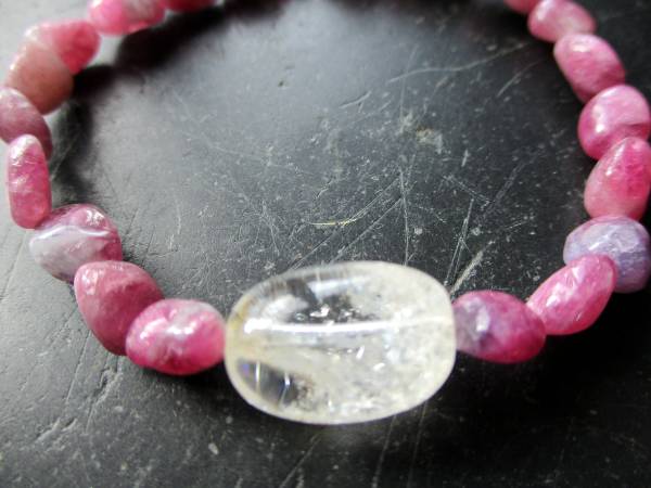 Armband, Rubin, Kugel, Bergkristall,  Schmuck, Frauen