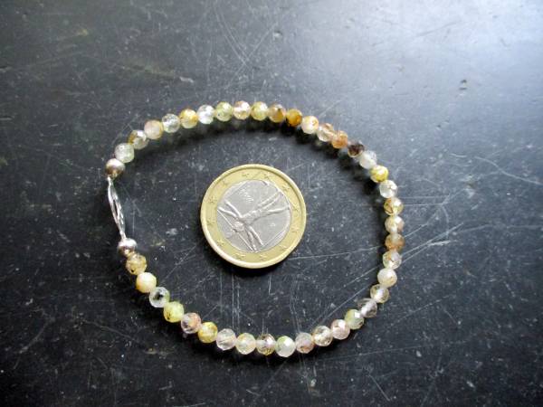 Armband, Rutilquarz, beige, Silber, Pfote, Schmuck, Symbolarmband