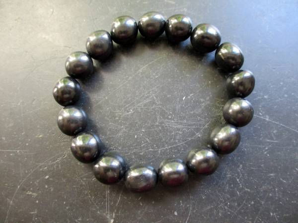 Armband, Schungit, schwarz, Schmuck, Männer, Biker