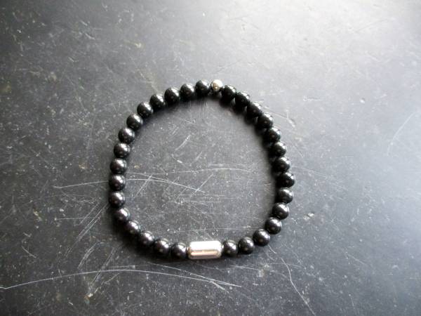 Armband, Schungit, schwarz, Sterlingsilber, Schmuck, Frauen