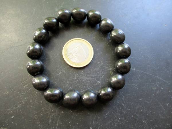 Armband, Schungit, schwarz, Schmuck, Männer, Biker