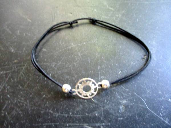 Armband, Symbolarmband, Sonne, Sterlingsilber, Gummi, Frauen, Mädchen, verstellbar