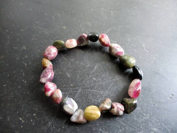 Armband, Turmalin, Turmalin bunt, Unisex, Wassermelonenturmalin