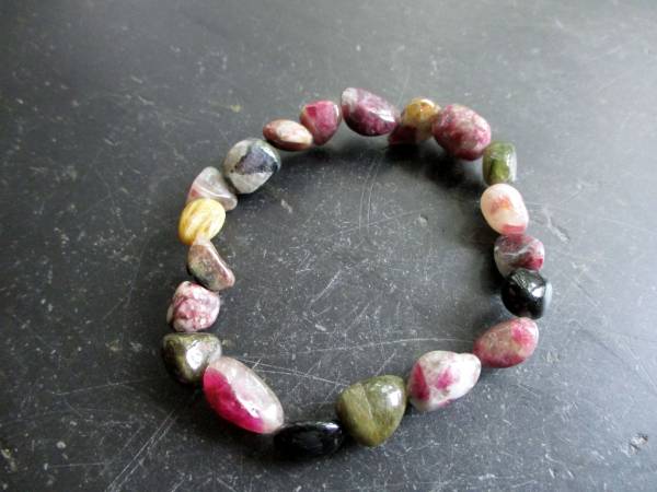 Armband, Turmalin, Turmalin bunt, Unisex, Wassermelonenturmalin