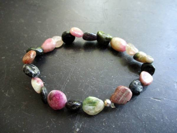 Armband, Turmalin, Turmalin bunt, Nuggets, Unisex