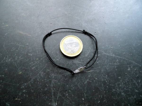 Armband, Symbol Armband, Hand von Fatima, Sterlingsilber, Gummi, verstellbar
