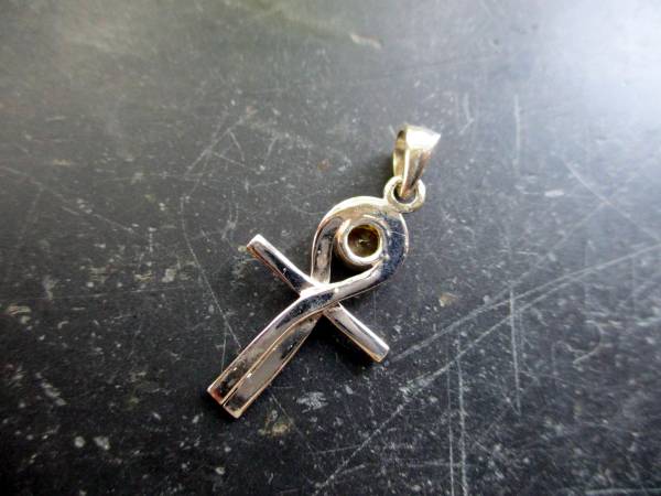 Atlantiskreuz, Ankh, Atlantis, Kreuz, Silber, Citrin, gelb, Atlantis, Schutz, Esoterik