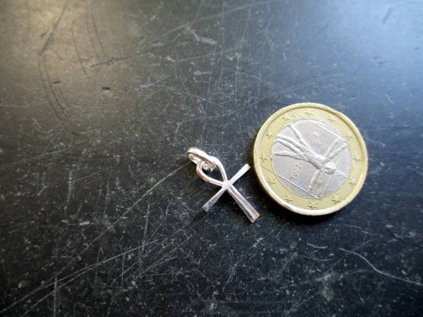 Anhänger, Kreuz, Atlantiskreuz, Ankh, Sterlingsilber, mini, Schutz