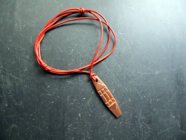 Kette, Lederband, Siegel von Atlantis, Atlantissiegel, Anhänger, Kupfer, Schmuck