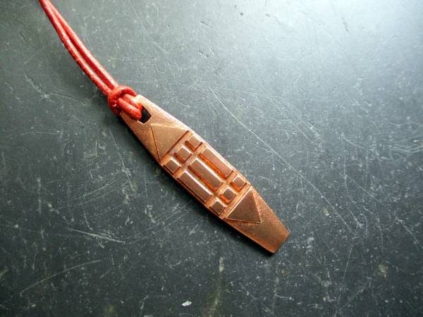 Kette, Lederband, Siegel von Atlantis, Atlantissiegel, Anhänger, Kupfer, Schmuck