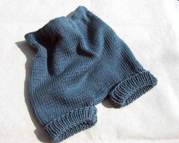 Baby Hose, Hose, Strickhose, blau, Baumwolle, Kaschmir, Baby, Höschen