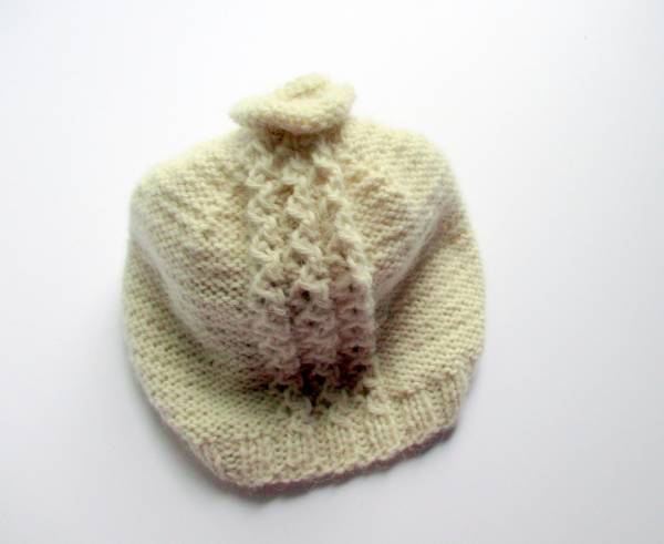 Mütze, Baby Mütze, weiß, weich, Wolle, gestrickt