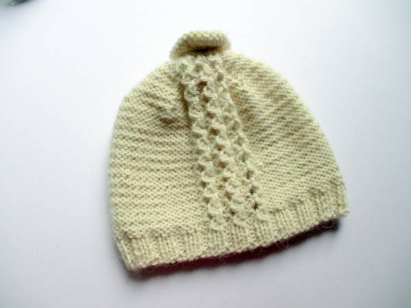 Mütze, Baby Mütze, weiß, weich, Wolle, gestrickt