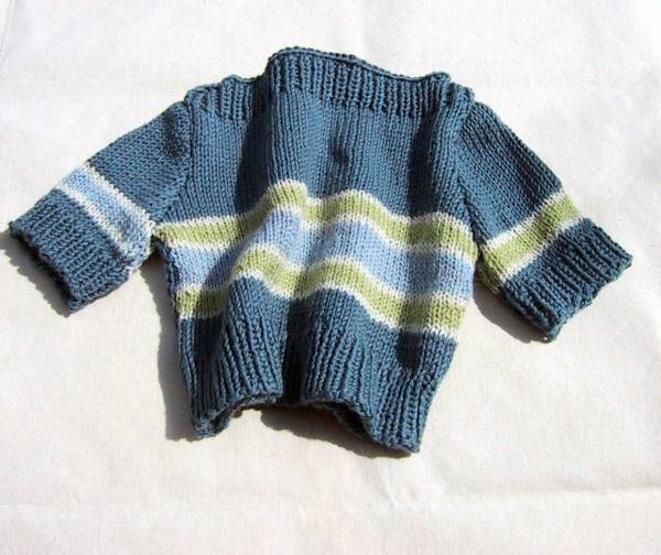 BabyPulli, Baby, Pullover, Pullunder, blau, Baby, Baumwolle