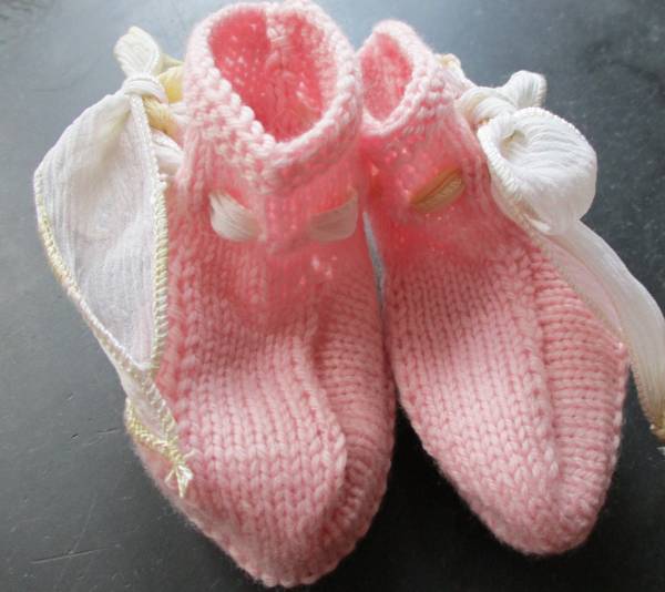 Schuhe, Schühchen, Baby, Booties, Puppen, Wolle, rosa