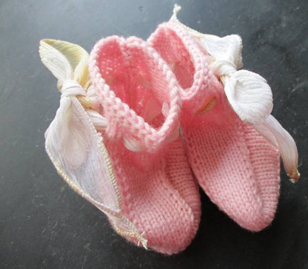 Schuhe, Schühchen, Baby, Booties, Puppen, Wolle, rosa
