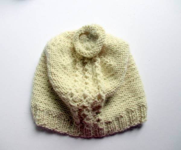 Mütze, Baby Mütze, weiß, weich, Wolle, gestrickt