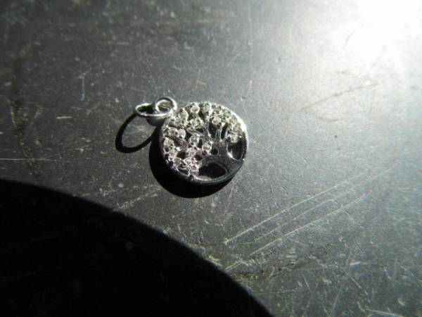 Silberanhänger, Anhänger, Baum, Baum des Lebens, Zirkonia, Esoterik, Schmuck, Unisex, groß