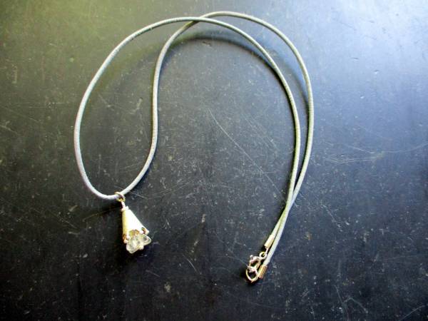 Anhänger, Sterlingsilber, Bergkristall, Blume, Krone, Schmuck, Frauen, Mädchen, Lederband