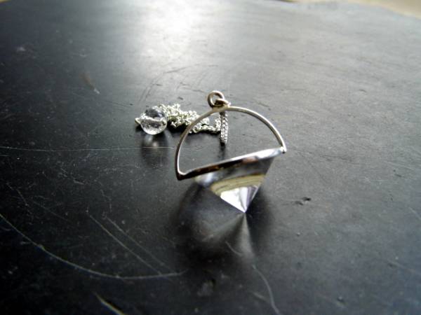 Pendel, Bergkristall, Ufo, Bergkristallpendel, Silber, Ufopendel, Esoterik, Schamane, Wicca