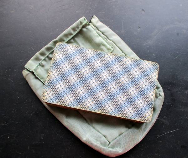 Seidenbeutel, Schmuckbeutel, grün/grau, Hülle für Karten,  Verpackung, Beutel, Schmuck