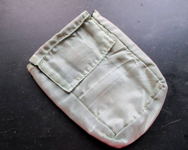 Seidenbeutel, Schmuckbeutel, grün/grau, Hülle für Karten,  Verpackung, Beutel, Schmuck