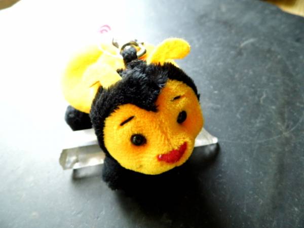 Schlüsselanhänger, Taschenanhänger, Anhänger, Rucksack, Biene, gelb, Plüsch, flauschig