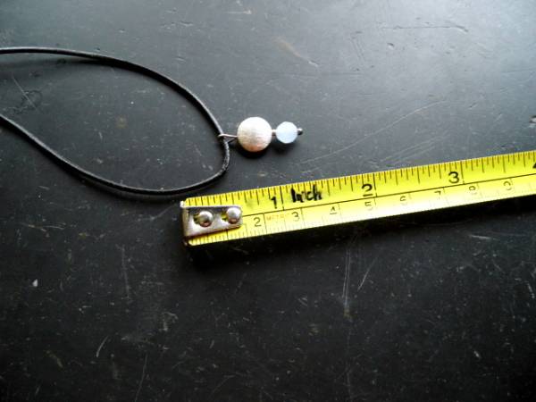 Kette, Lederband, Sterlingsilber, Blauquarz, hellblau, Silber, Schmuck