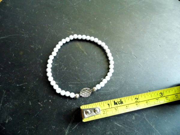 Armband, Symbolarmband, Chalcedon, hellblau, Blume des Lebens, Silber, Schmuck