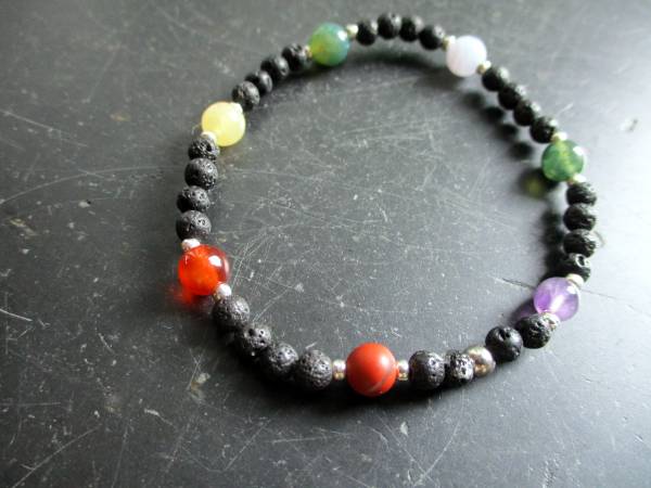 Armband, Lava,  Chakra Armband, Chakra, Unisex, Symbolarmband, Chakrasteine