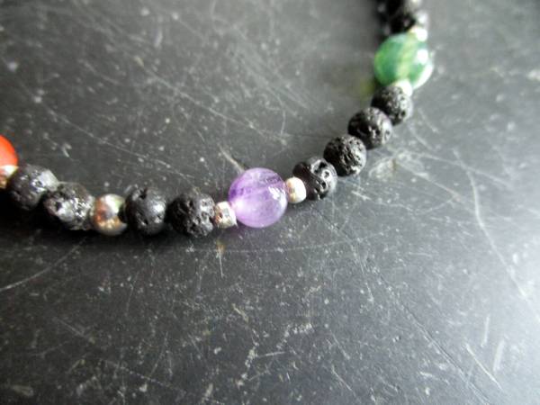 Armband, Lava,  Chakra Armband, Chakra, Unisex, Symbolarmband, Chakrasteine