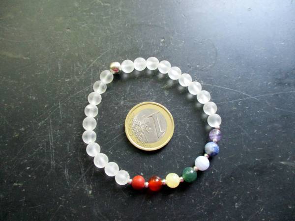 Armband, Bergkristall, Chakra Armband, Chakra, Unisex, Symbolarmband, Chakrasteine