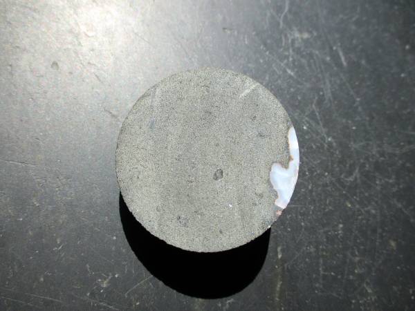 Chalcedon, Scheibe, roh, hellblau, schimmernd, Deko, Indien