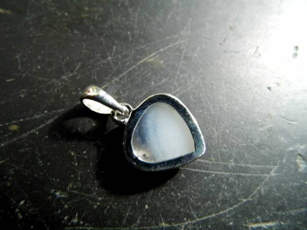 Anhänger, Silber, Opal, Dendritenopal, Sterlingsilber, weiß/schwarz, Unisex