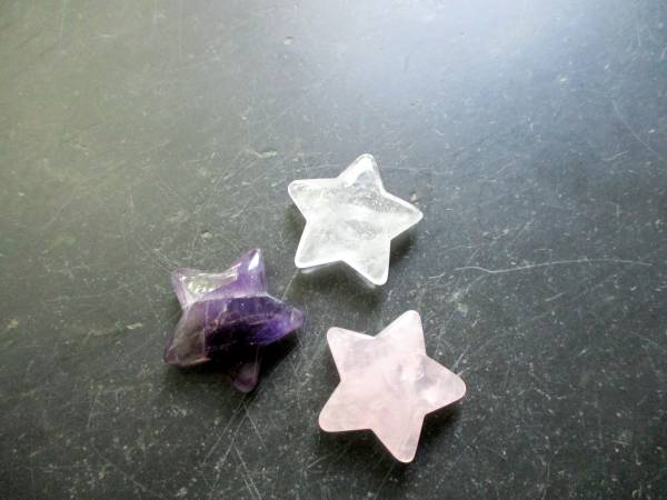 Edelstein, Sterne, Amethyst, Rosenqaurz, Bergkristall, Deko, Geschenk