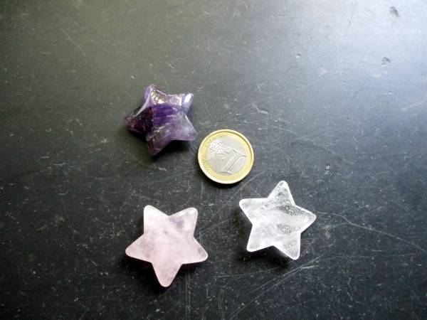 Edelstein, Sterne, Amethyst, Rosenqaurz, Bergkristall, Deko, Geschenk