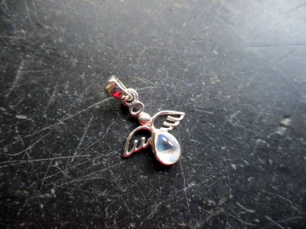 Engel, Anhänger, Sterlingsilber, Mondstein, weiß, Schmuck, Frauen , Mädchen