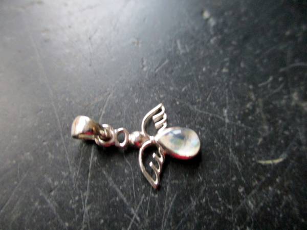 Engel, Anhänger, Sterlingsilber, Mondstein, weiß, Schmuck, Frauen , Mädchen