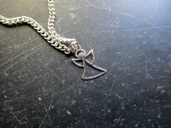 Anhänger, Sterlingsilber, Engel, klein, Schutz, Frauen, Mädchen, filigran